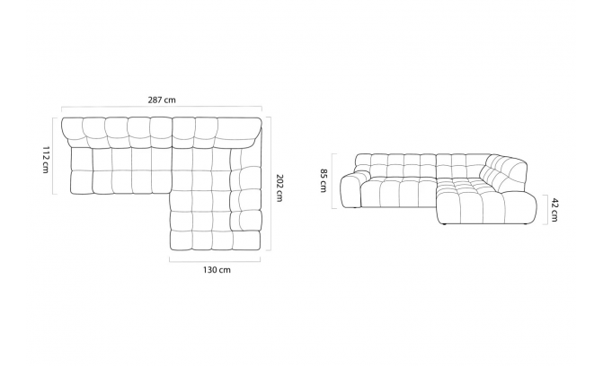Stūra dīvāns CAMPILE L